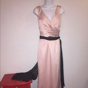 Davis bridal bridesmaid dress in blush pink.